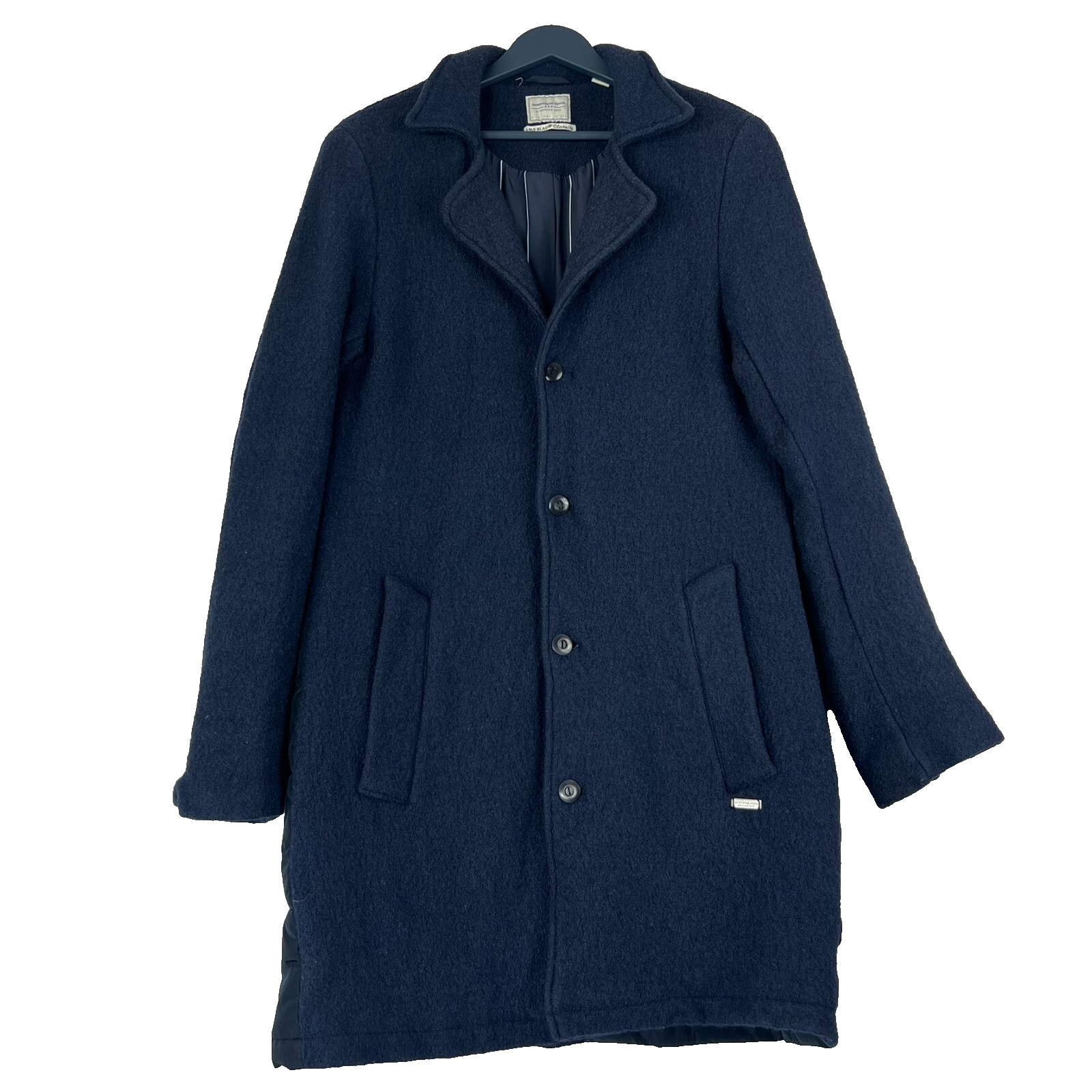 Amsterdam Blauw By Scotch And Soda Mens Topcoat Size M Blue Wool
